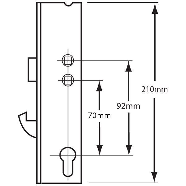 ASGARD Copy Lever Operated Twin Spindle Latch & Hookbolt Gearbox