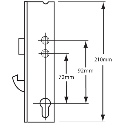 ASGARD Copy Lever Operated Twin Spindle Latch & Hookbolt Gearbox