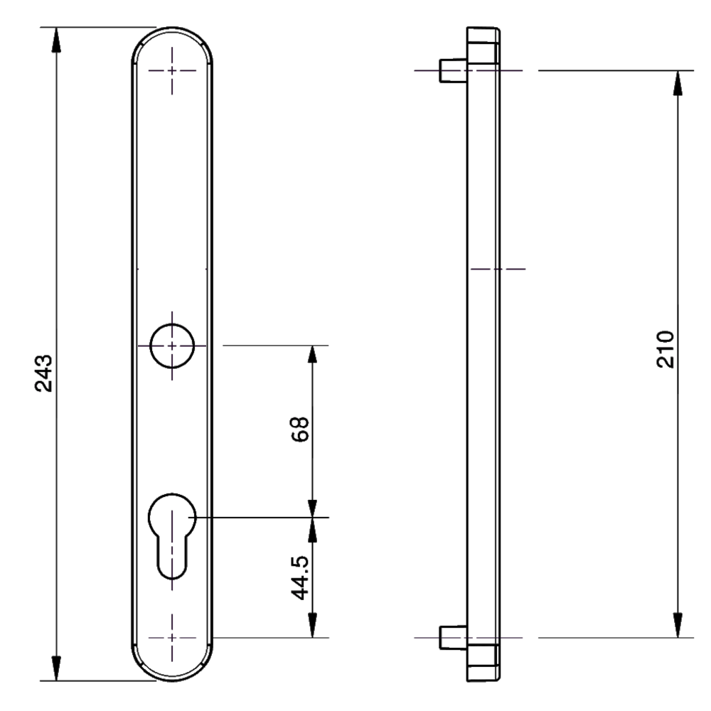 FULLEX Nanocoast Plate Mounted Lever Handle Furniture