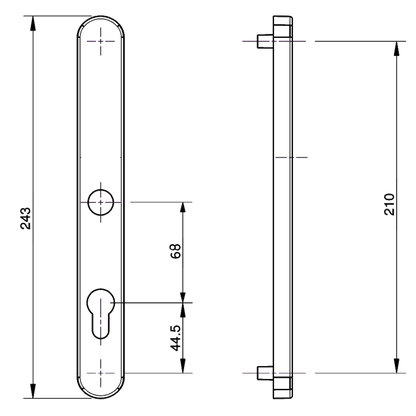 FULLEX Nanocoast Plate Mounted Lever Handle Furniture