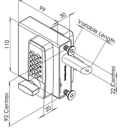 GATEMASTER DGL Digital Gate Lock