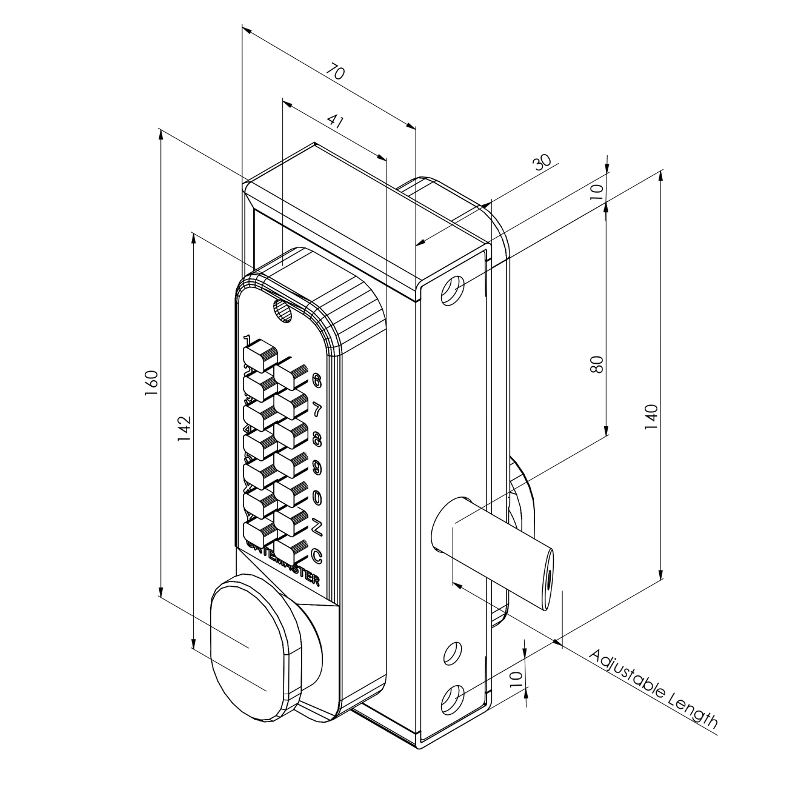 GATEMASTER Superlock Digital Double Sided