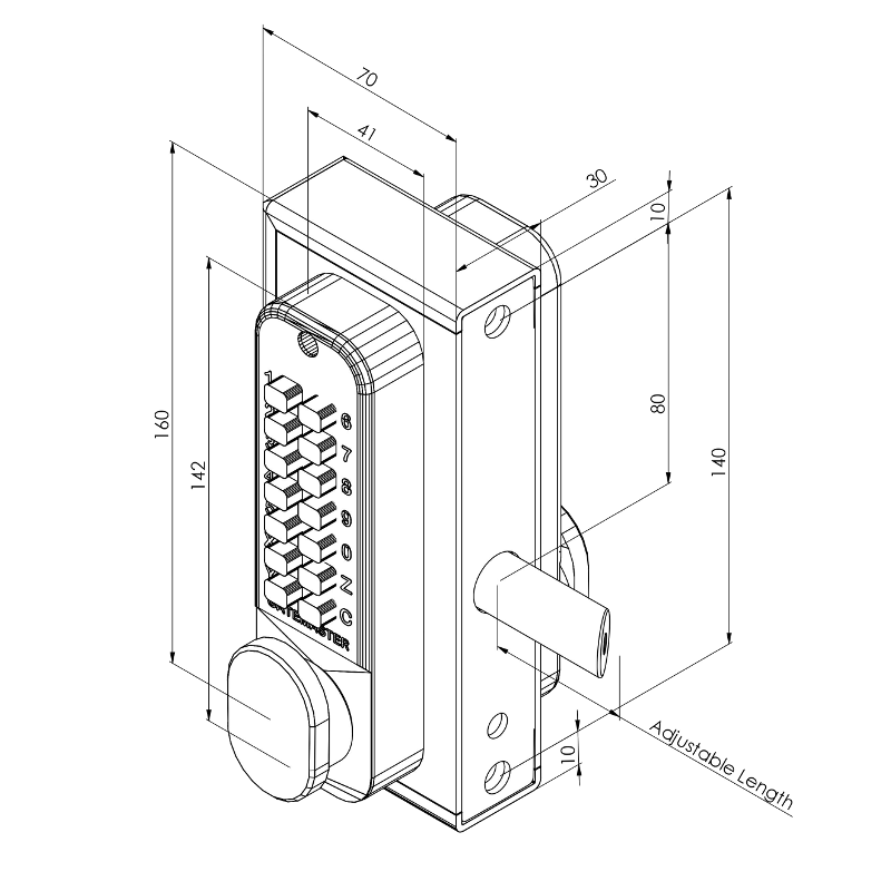 GATEMASTER Superlock Digital Single Sided