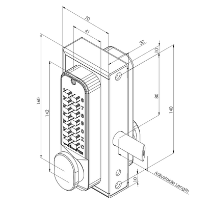 GATEMASTER Superlock Digital Single Sided