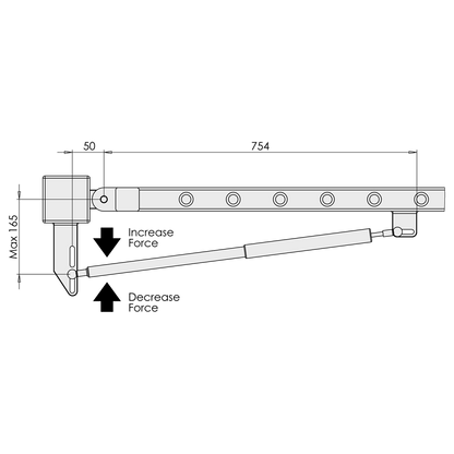 GATEMASTER Screw Fixed Closing Strut