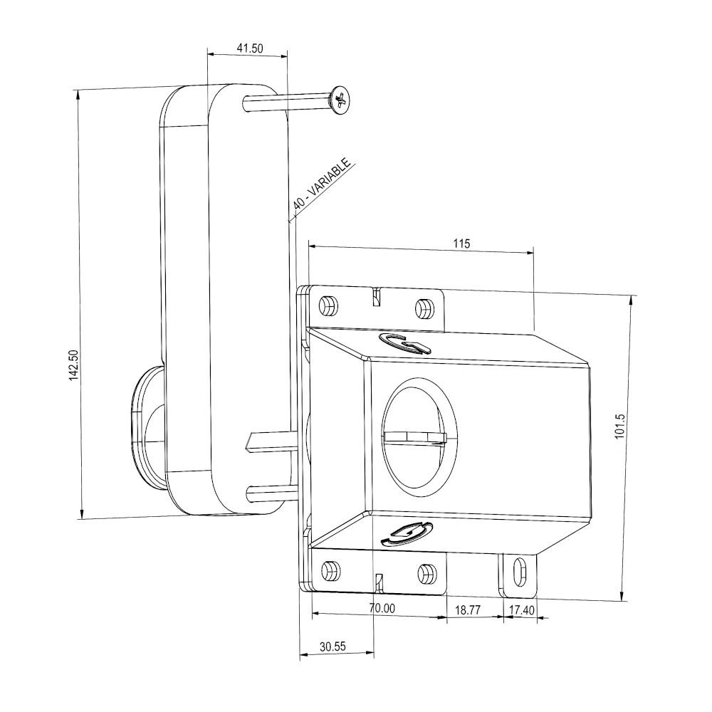 GATEMASTER Superlatch Surface Fixed Digital Keypad SLDS