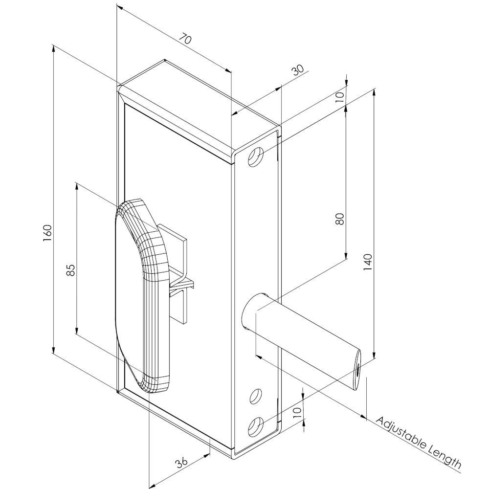 GATEMASTER Superlock Quick Exit Push Pad No Outside Access