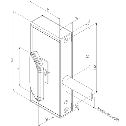 GATEMASTER Superlock Quick Exit Push Pad No Outside Access