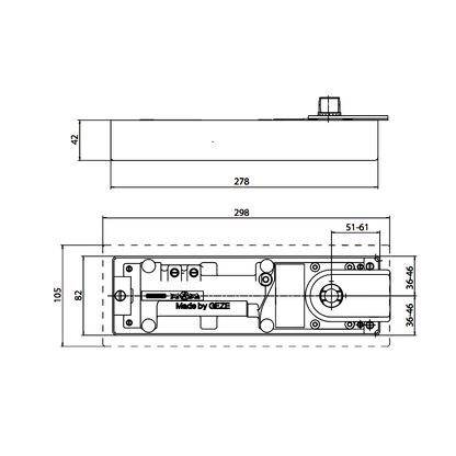 GEZE TS500N EN3 Size 3 Floor Spring