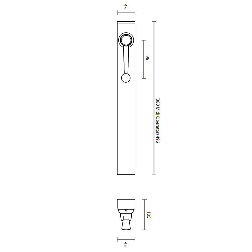 GEZE OL Line 380 Manual Midi Operator