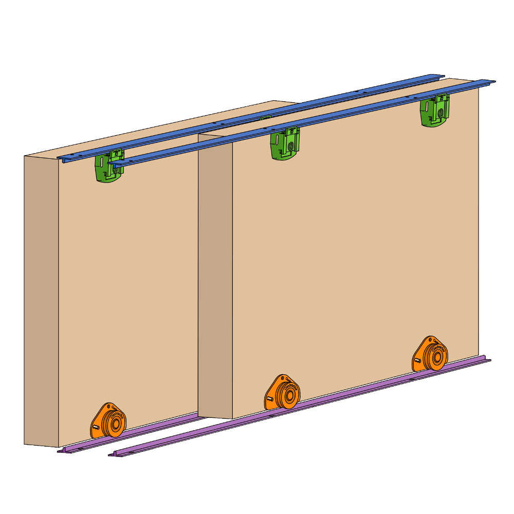 HENDERSON Cello Double Track Sliding Door Gear