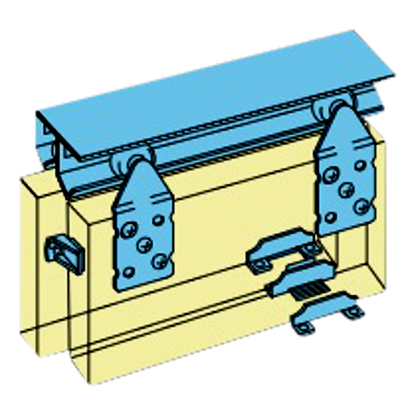 HENDERSON Fixing Kit To Suit Double Top Double Track Sliding Door Gear