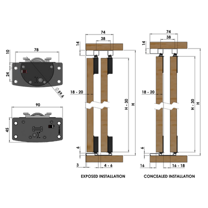 HENDERSON Slidelite 50 Sliding Door Kit