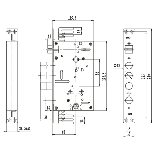 HOOPLY 33 Ultra Container Door Gearbox