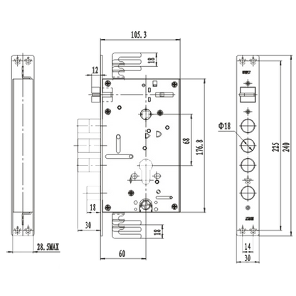 HOOPLY 33 Ultra Container Door Gearbox