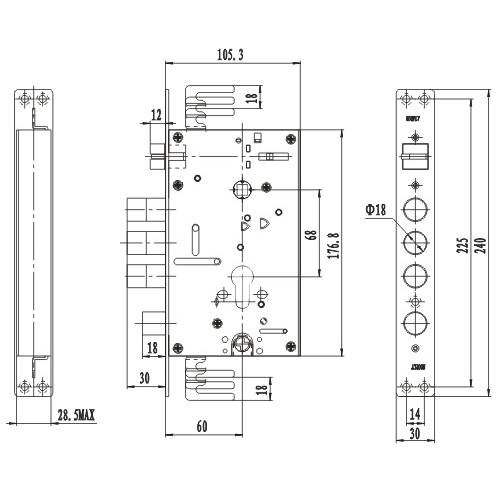 HOOPLY 33 Ultra Container Door Gearbox