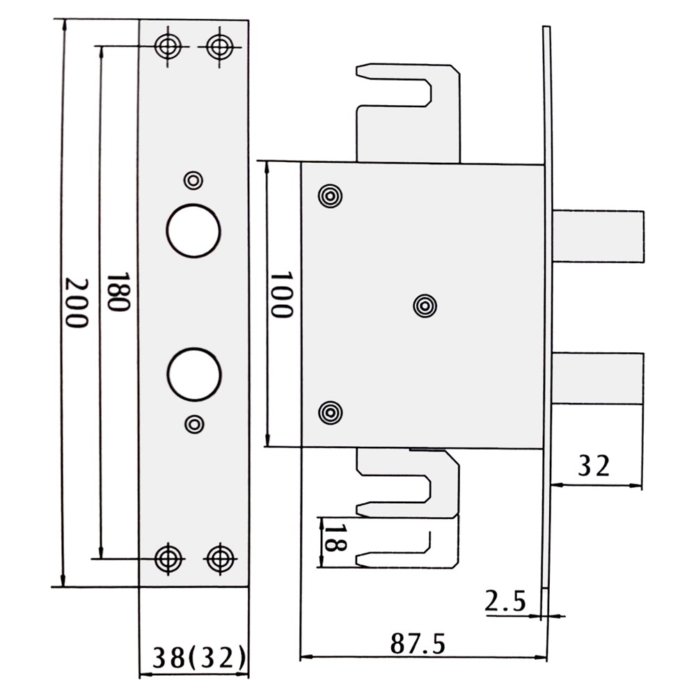 HOOPLY CEFIRO Side Lock Shoot Bolt STB01