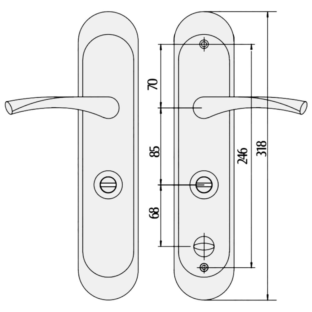 Hooply CEFIRO ZTB002 Combat Lock Handles With Thumbturn