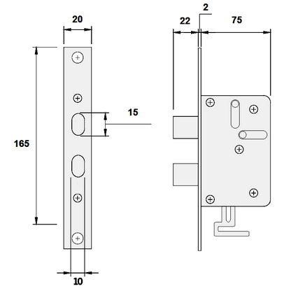 HOOPLY 506 Side Lock Shoot Bolt