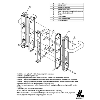 HOOPLY Toilet Indicator Handles Stainless Steel