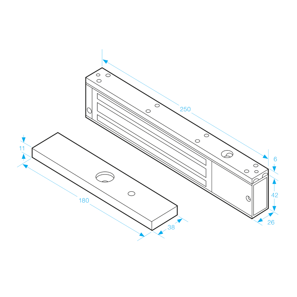 ICS U-Series 12/24VDC Mini Surface Magnet