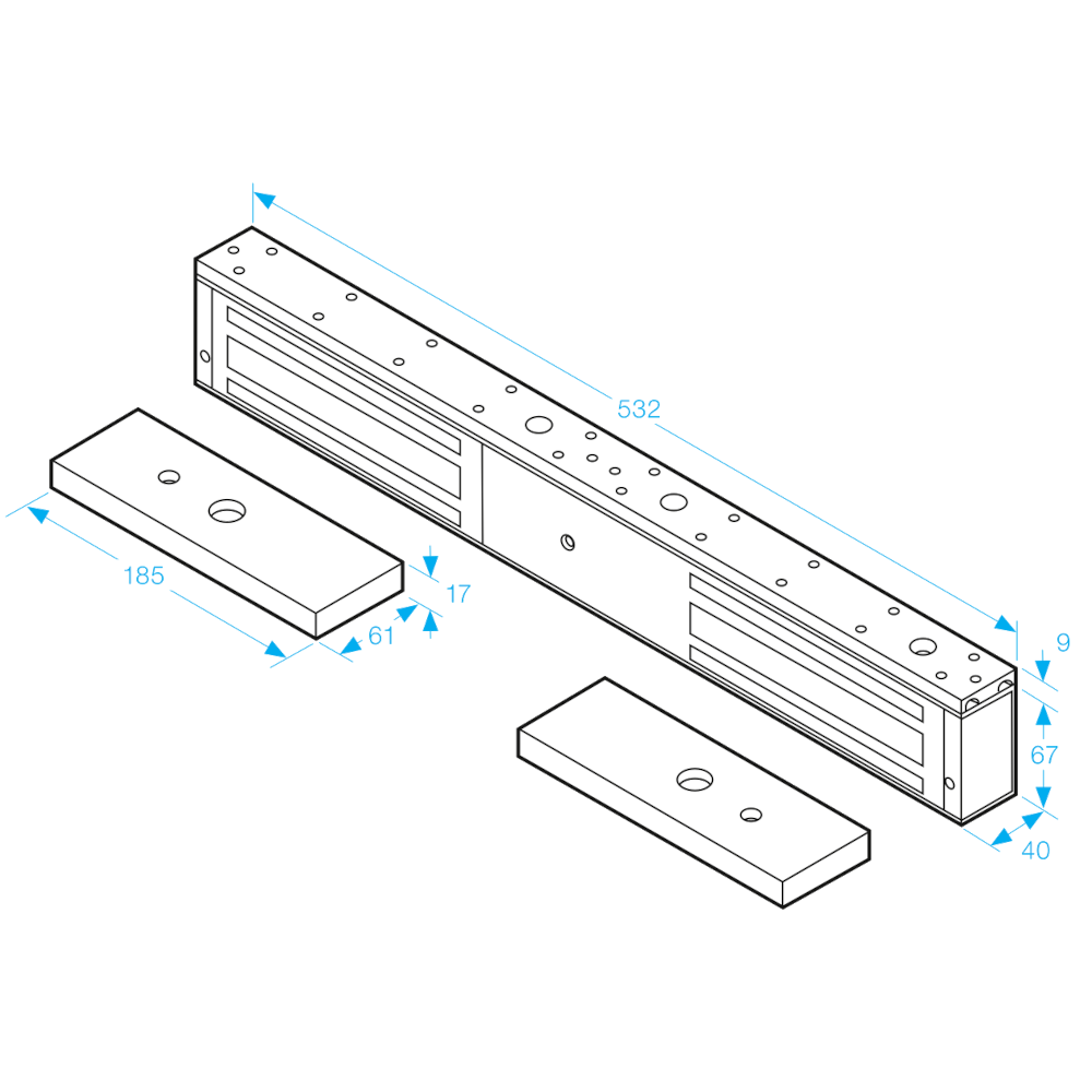 ICS U-Series 12/24VDC Standard Double Magnet