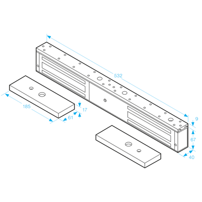 ICS U-Series 12/24VDC Standard Double Magnet