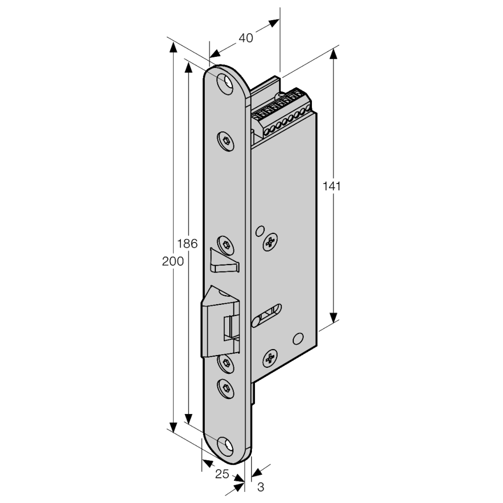 ICS Fire Rated FR-ML350 Electric Lock Monitored