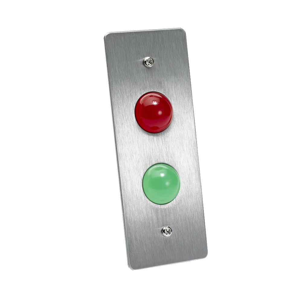 ICS TLM range LED Indicator Plate 1 Gang SS Red Green