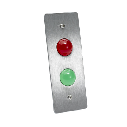 ICS TLM range LED Indicator Plate 1 Gang SS Red Green