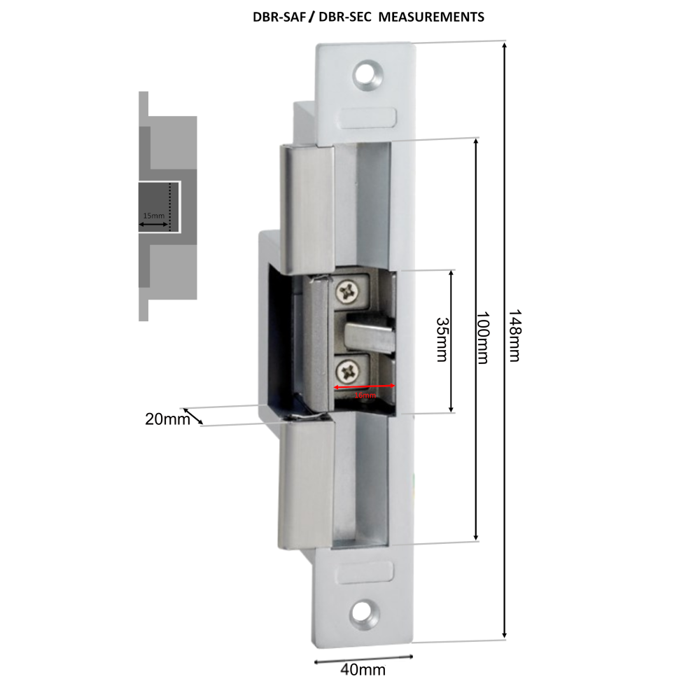 ICS DBR Series Electric Release 12VDC To Suit Deadbolt Monitored