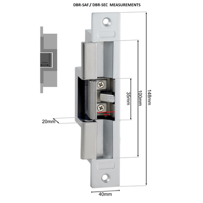 ICS DBR Series Electric Release 12VDC To Suit Deadbolt Monitored