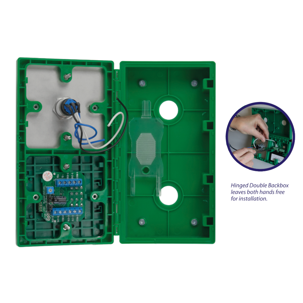 ICS Dual Unit MCP110 Call Point With Large 35mm Exit Button