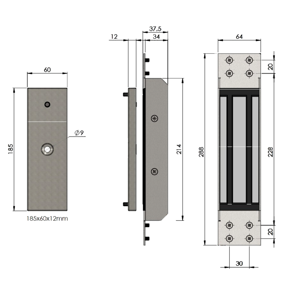 ICS Magnet A500M Mortice Standard Monitored