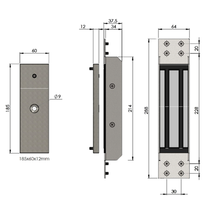 ICS Magnet A500M Mortice Standard Monitored