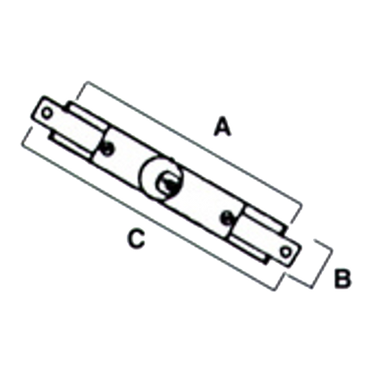 ILS 1896 Centre Gate Lock 140mm x 25mm x 184mm