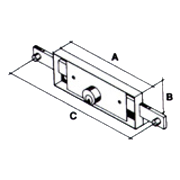 ILS Prefer 2259 Centre Shutter Lock 155mm x 56mm 228mm