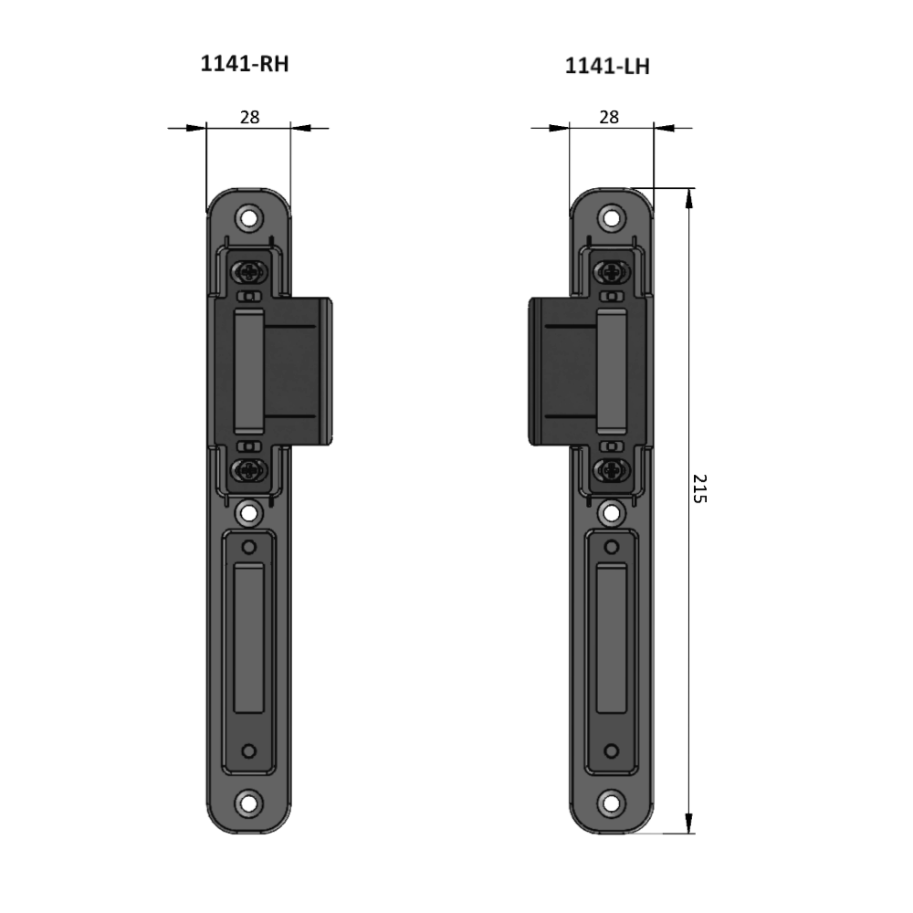 INGENIOUS Composite Door Centre Strike Plate