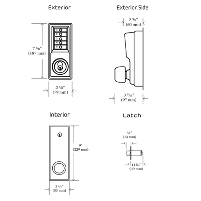 DORMAKABA Simplex 1000 Series 1011 Knob Operated Digital Lock