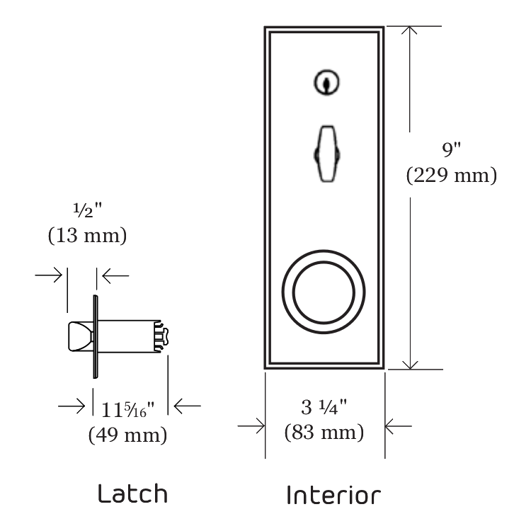 DORMAKABA Simplex 1000 Series 1031 Knob Operated Digital Lock With Passage Set