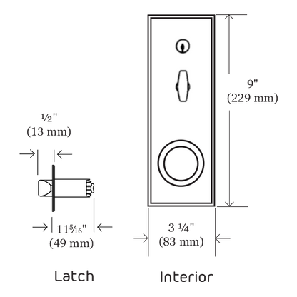 DORMAKABA Simplex 1000 Series 1031 Knob Operated Digital Lock With Passage Set