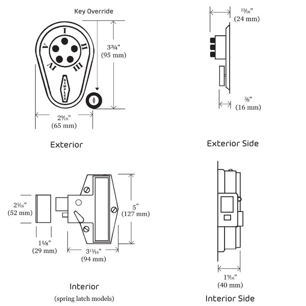 DORMAKABA 900 Series 938 Digital Lock With Key Override