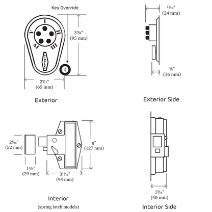 DORMAKABA 900 Series 938 Digital Lock With Key Override