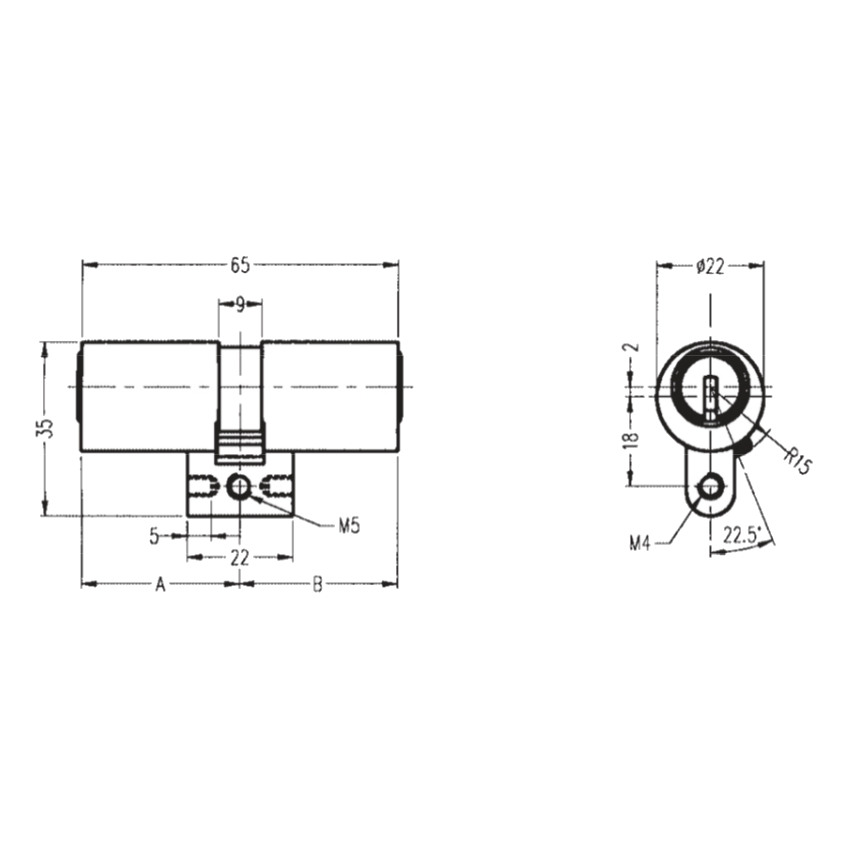 DORMAKABA 20 K515 Double Cylinder