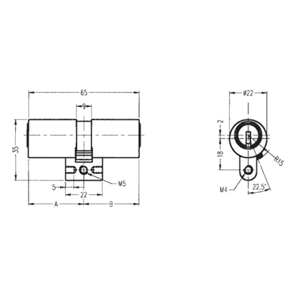 DORMAKABA 20 K515 Double Cylinder