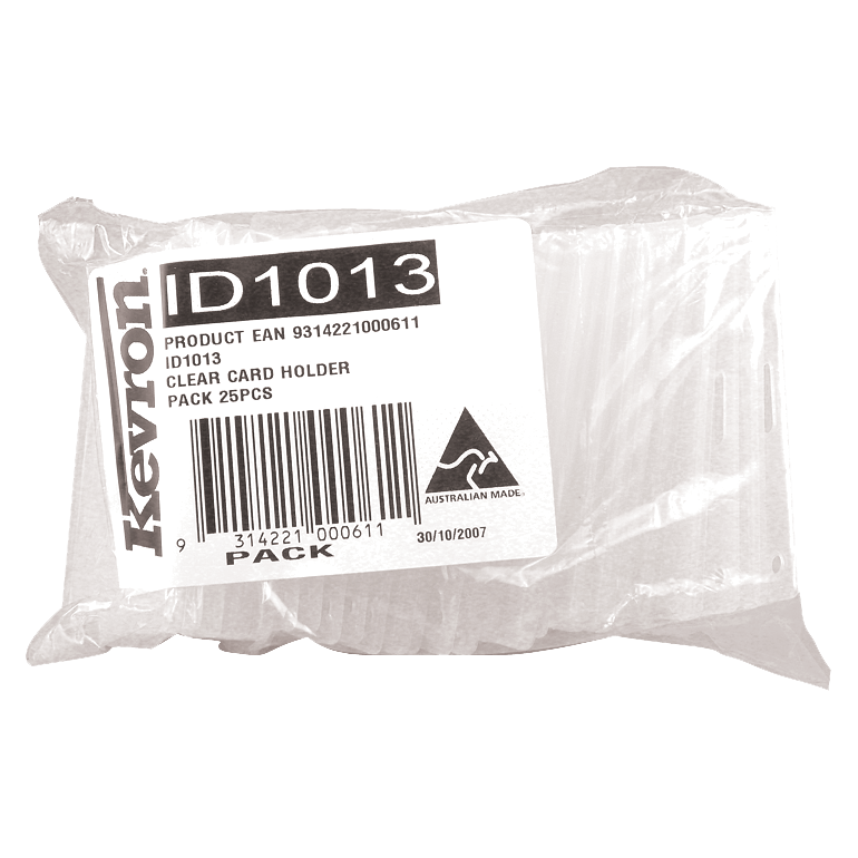 KEVRON ID1013 BG25 Clear Card Holder Bag of 25pcs