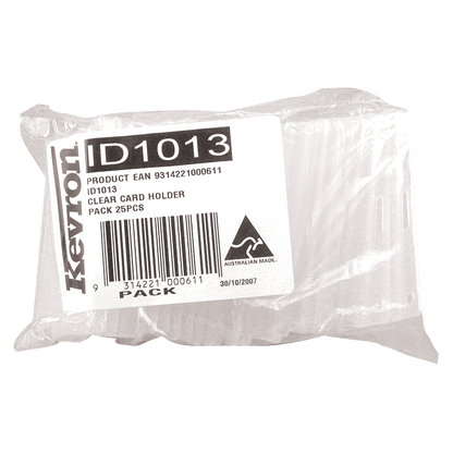 KEVRON ID1013 BG25 Clear Card Holder Bag of 25pcs