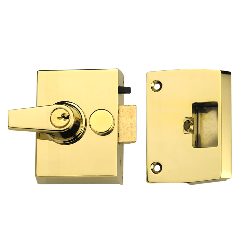 UNION 1097 & 1098 Auto Deadlocking Nightlatch 1097 40mm Case PB Cyl - Electro Brass