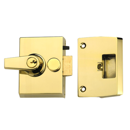 UNION 1097 & 1098 Auto Deadlocking Nightlatch 1097 40mm Case PB Cyl - Electro Brass