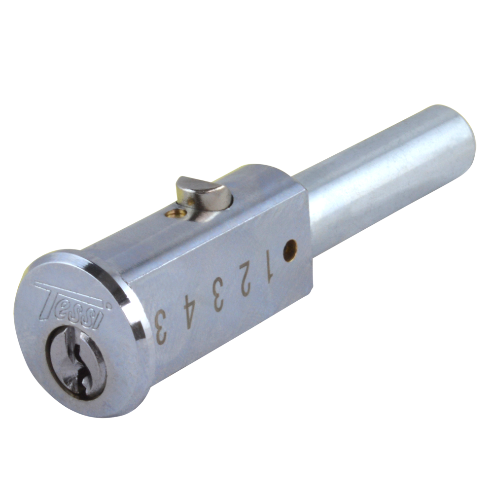 Tessi TCP6461 Round Cylinder Bullet Lock 90mm Keyed Alike - Nickel Plated